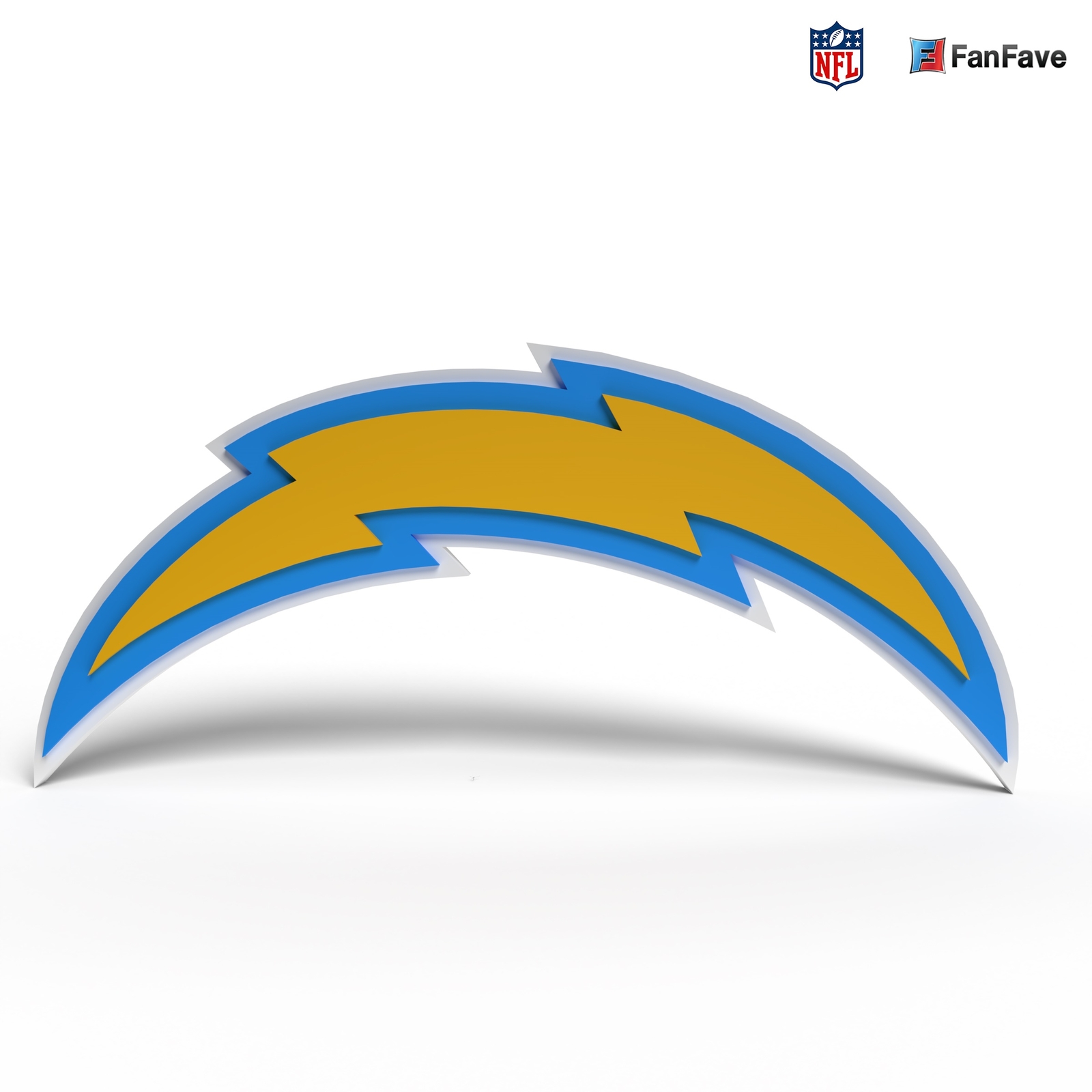 Los Angeles Chargers NFL Football Official 3D Foam Logo Wall Sign