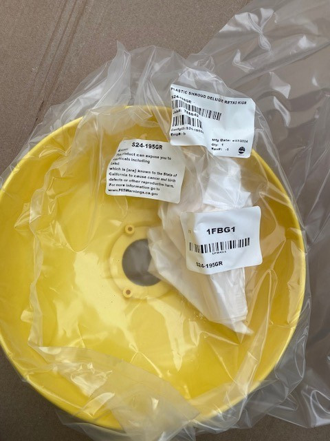BRADLEY S24-195 Plastic Showerhead, 10 In Dia 1FBG1
