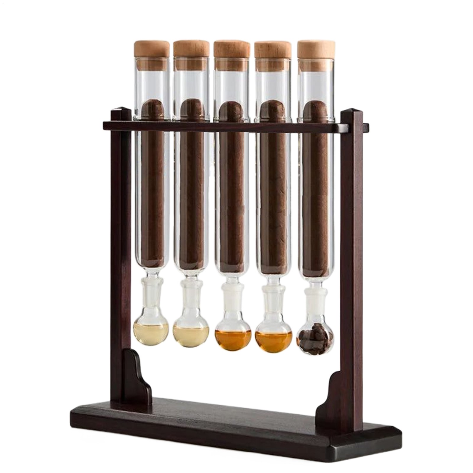 Cigar Humidor Aroma Diffuser Wood & Glass Tube Set Flavor Infuser