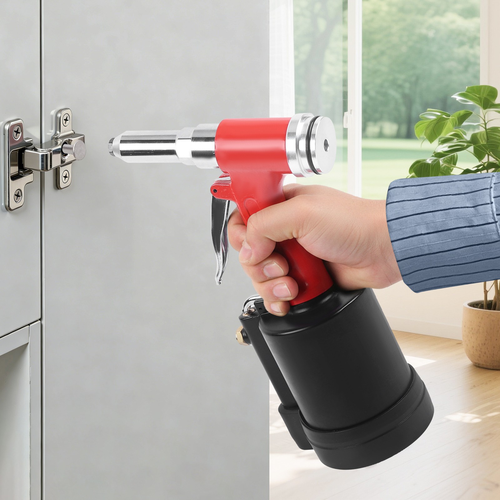 Heavy Duty 1/4" Air Hydraulic Riveter-Professional Pop Pneumatic Riveting Tool