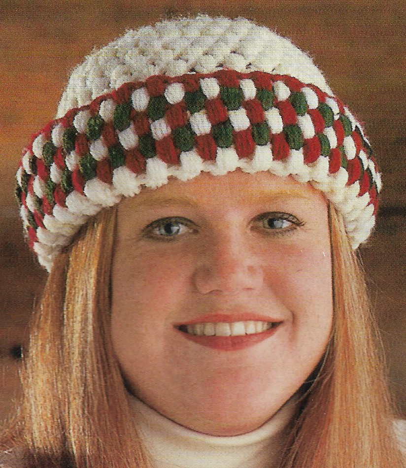 Lady's Checkered Hat crochet pattern instructions