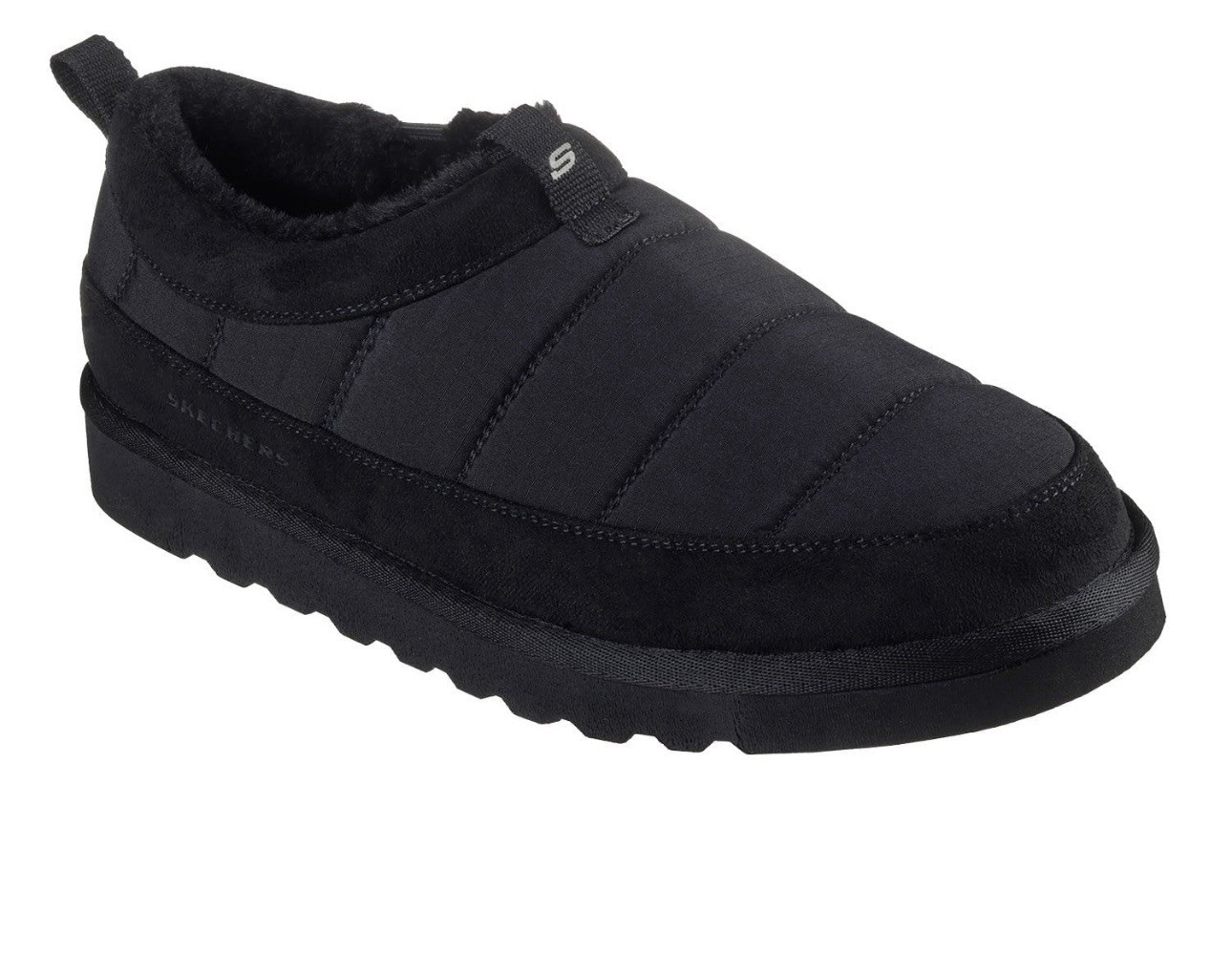 Skechers Men’s Slipper Indoor/Outdoor House Shoe Size 9 Wide Fit Black NEW