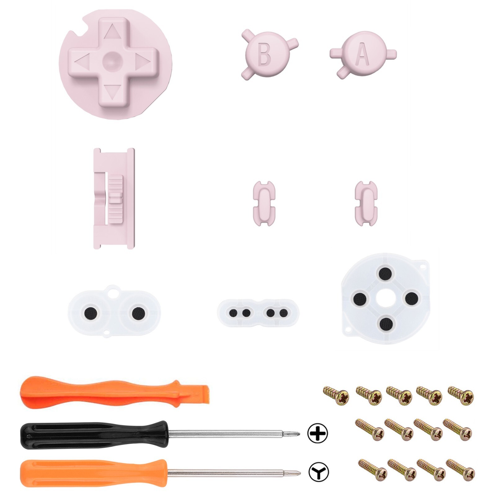 GBC Replacement Full Set Buttons & Repair Tools for Gameboy Color Game Console