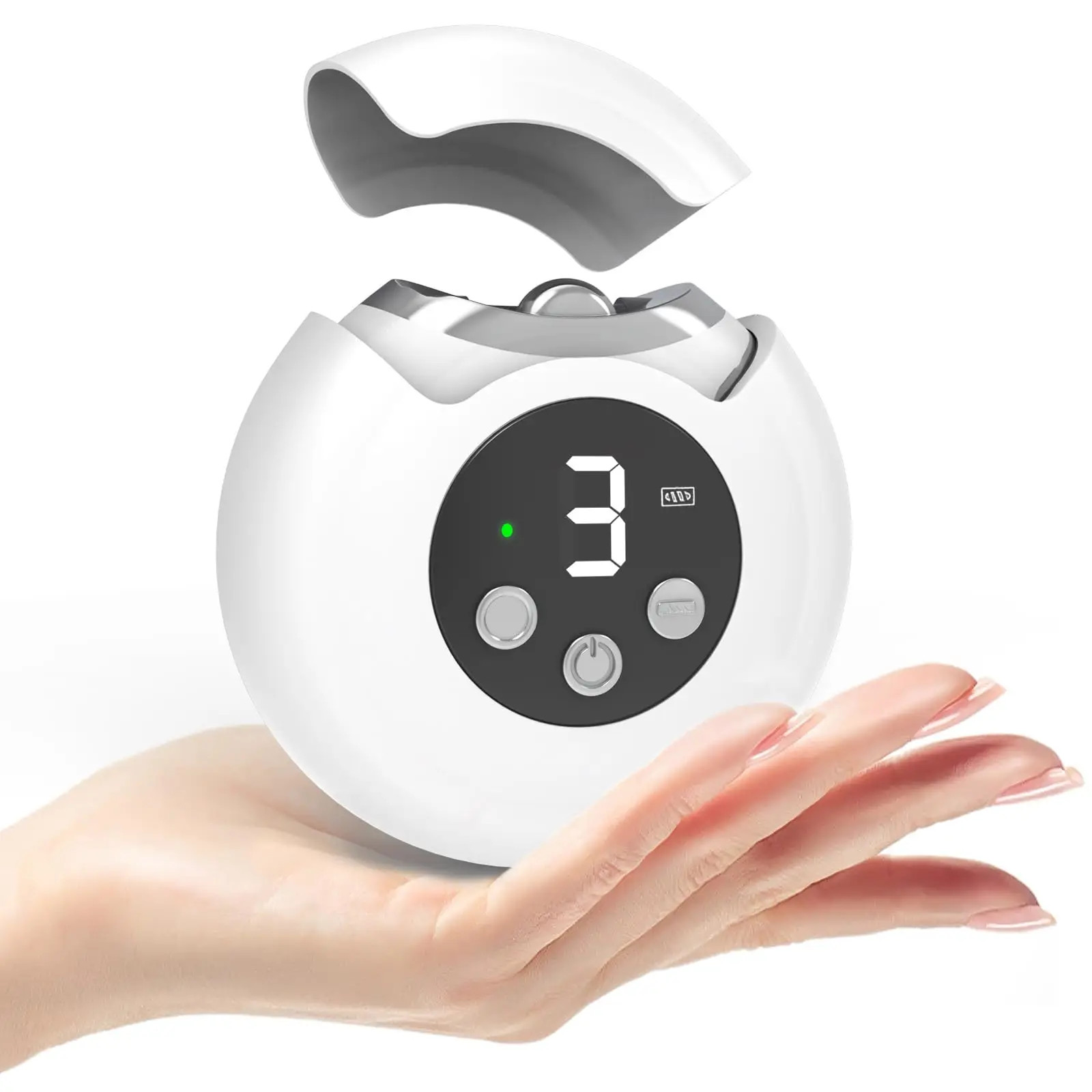 Electric Nail Clipper - Safe USB Rechargeable Nail Trimmer with LED Light & Adju