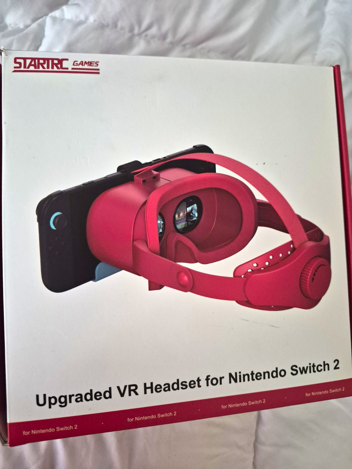 Starirc Games Upgraded VR Headset for Nintendo Switch 2 Smartphone - Red