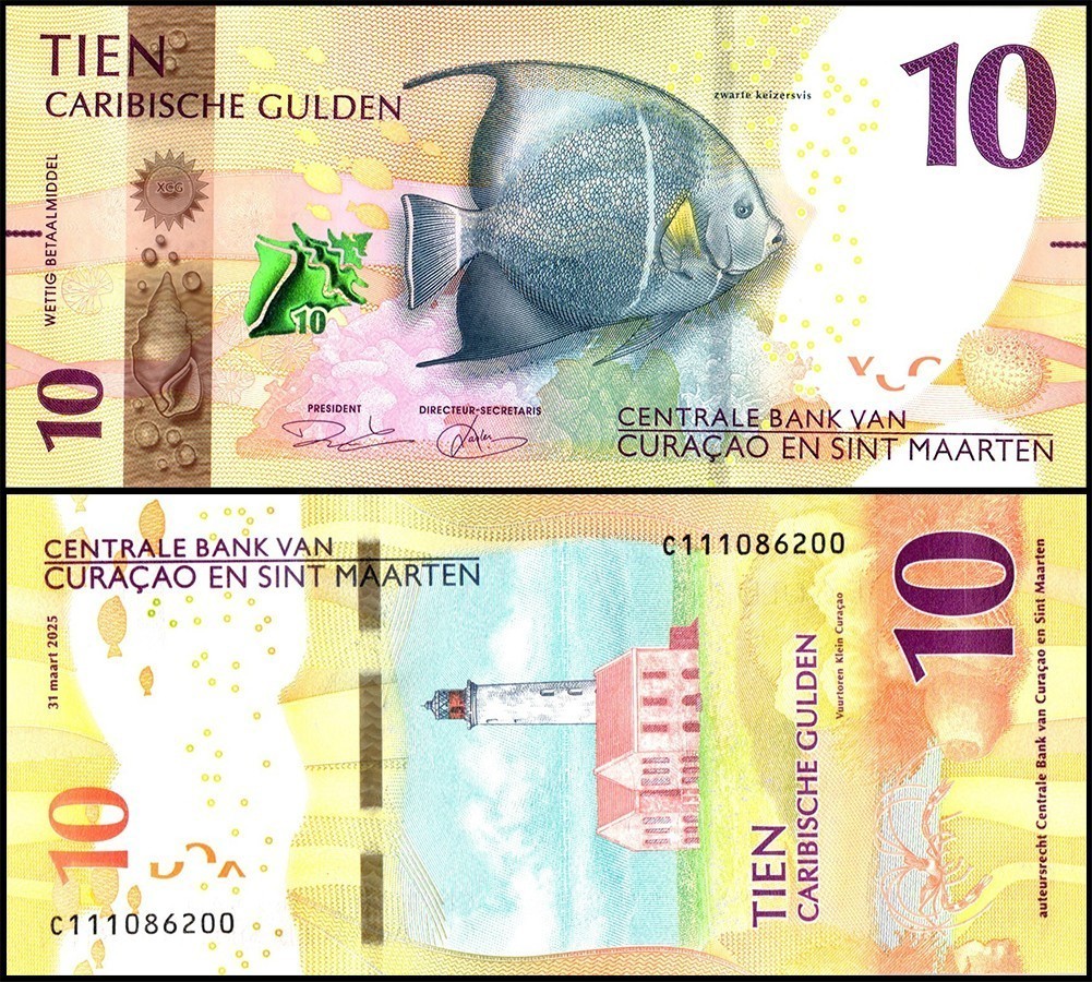 Curacao & Sint Maarten - Netherlands Antilles 10 Caribbean Gulden, 2025, P-1,