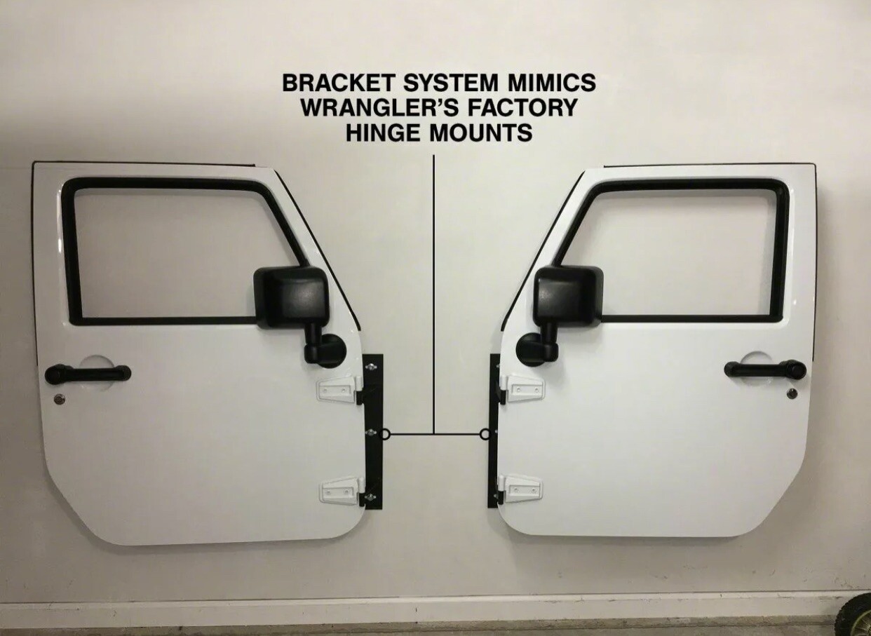 Jeep Door Storage Hangers Barricade Unique Bracket System Fits Wrangler JK 07-18