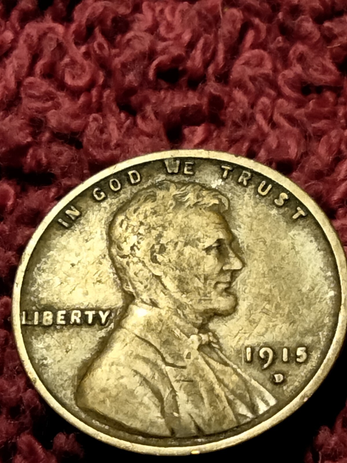 1915 D Lincoln Wheat Cent Lamination Error
