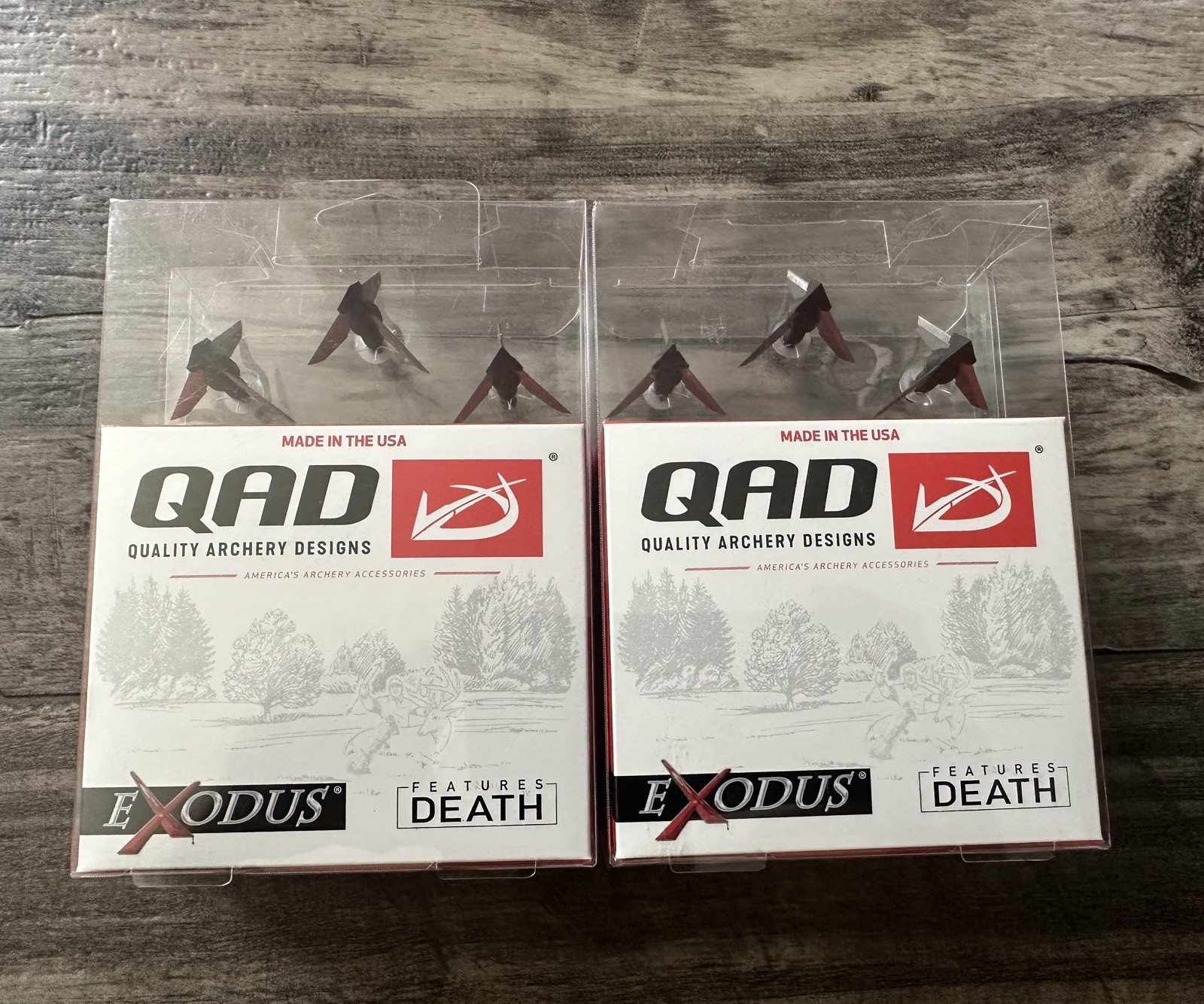 QAD Exodus Swept Blade 100 Grain Broadheads (2 Pack Bundle)