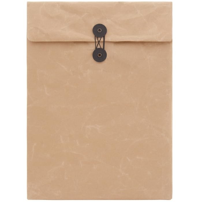 SIWA Japanese Washable Paper String Envelope A4 Naoron Brown Made in Japan