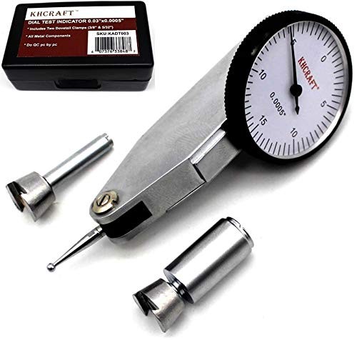 KHCRAFT Professional Dial Test Indicator 0-0.03"x0.0005" Steel Hardened All M...