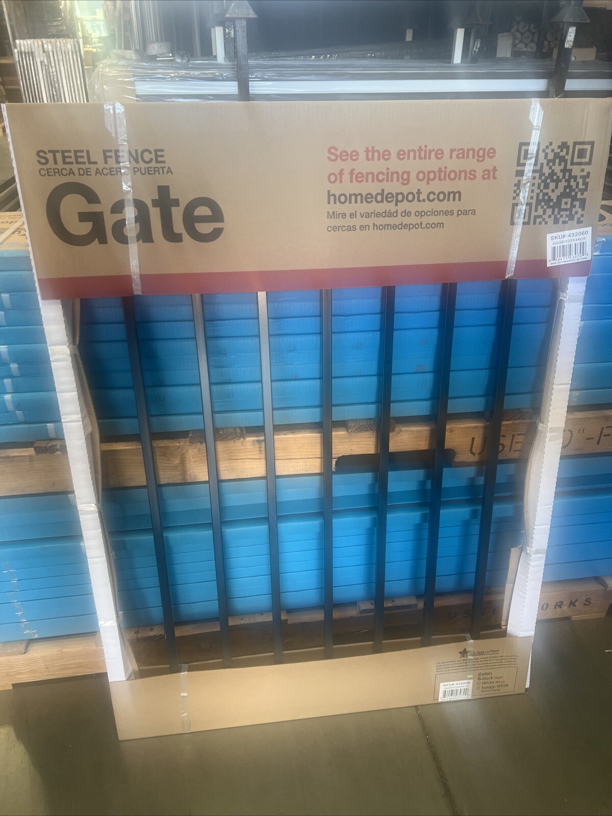 44x33 Black Gate For Fence