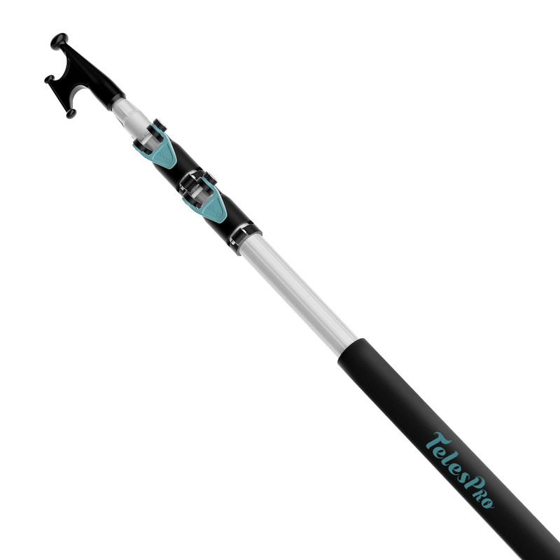 Telespro 5-12Ft 3-Stage Telescopic Aluminum Pole Boat Hook Versatile Docking