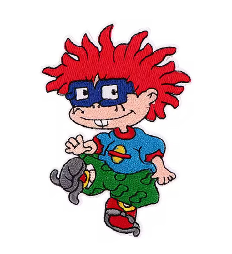 RUGRATS - CHUCKIE FINSTER - Cartoon Character - Embroidered Iron-On/Sew Patch
