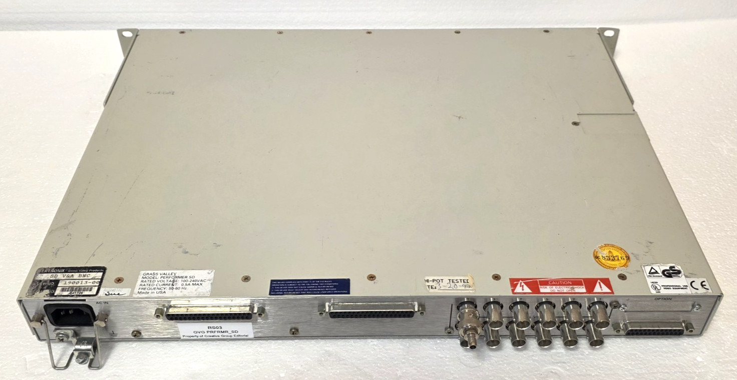 Grass Valley Group Performer SD VAA Tested & Working