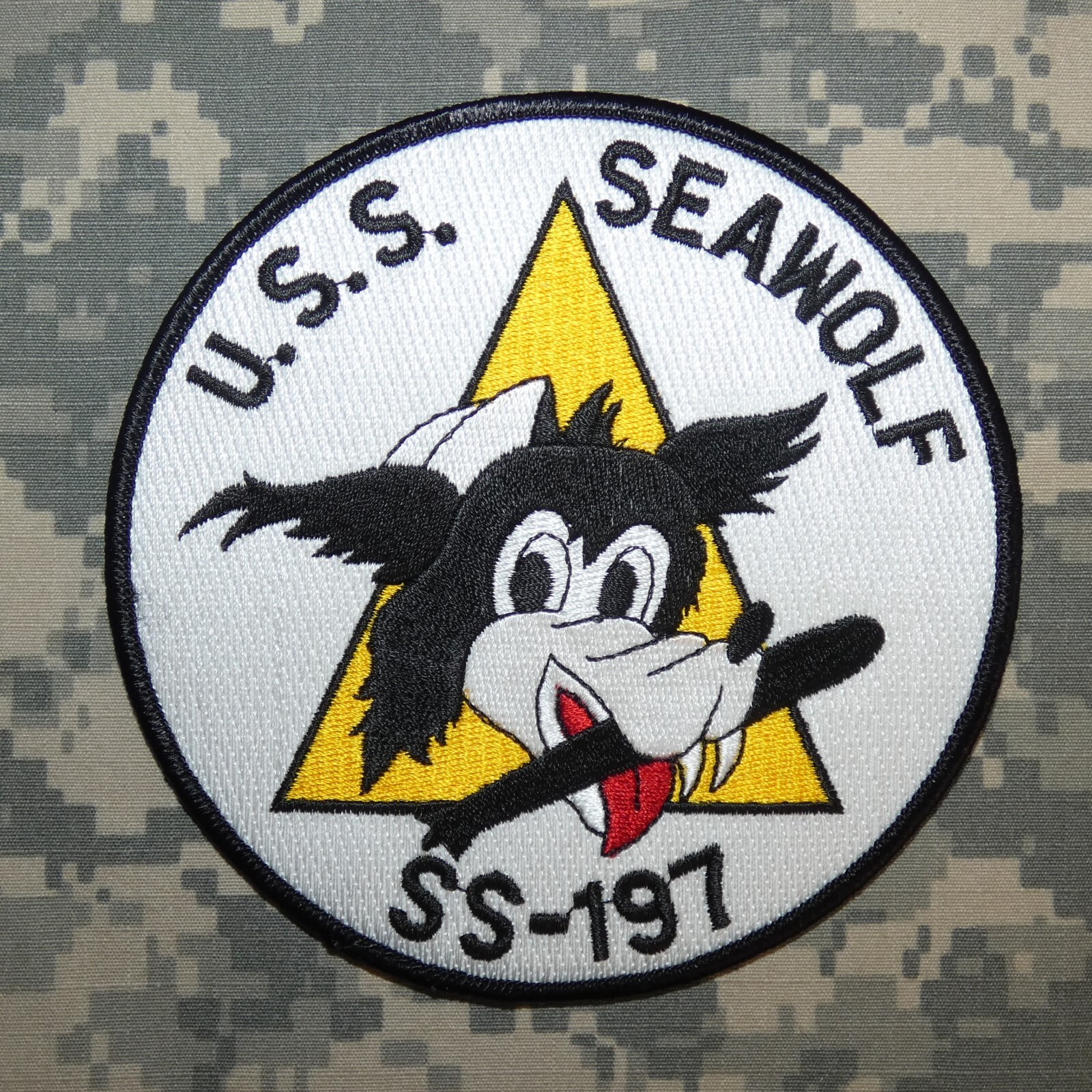 US Navy USS Seawolf SS 197 Submarine Embroidered Full Color Patch