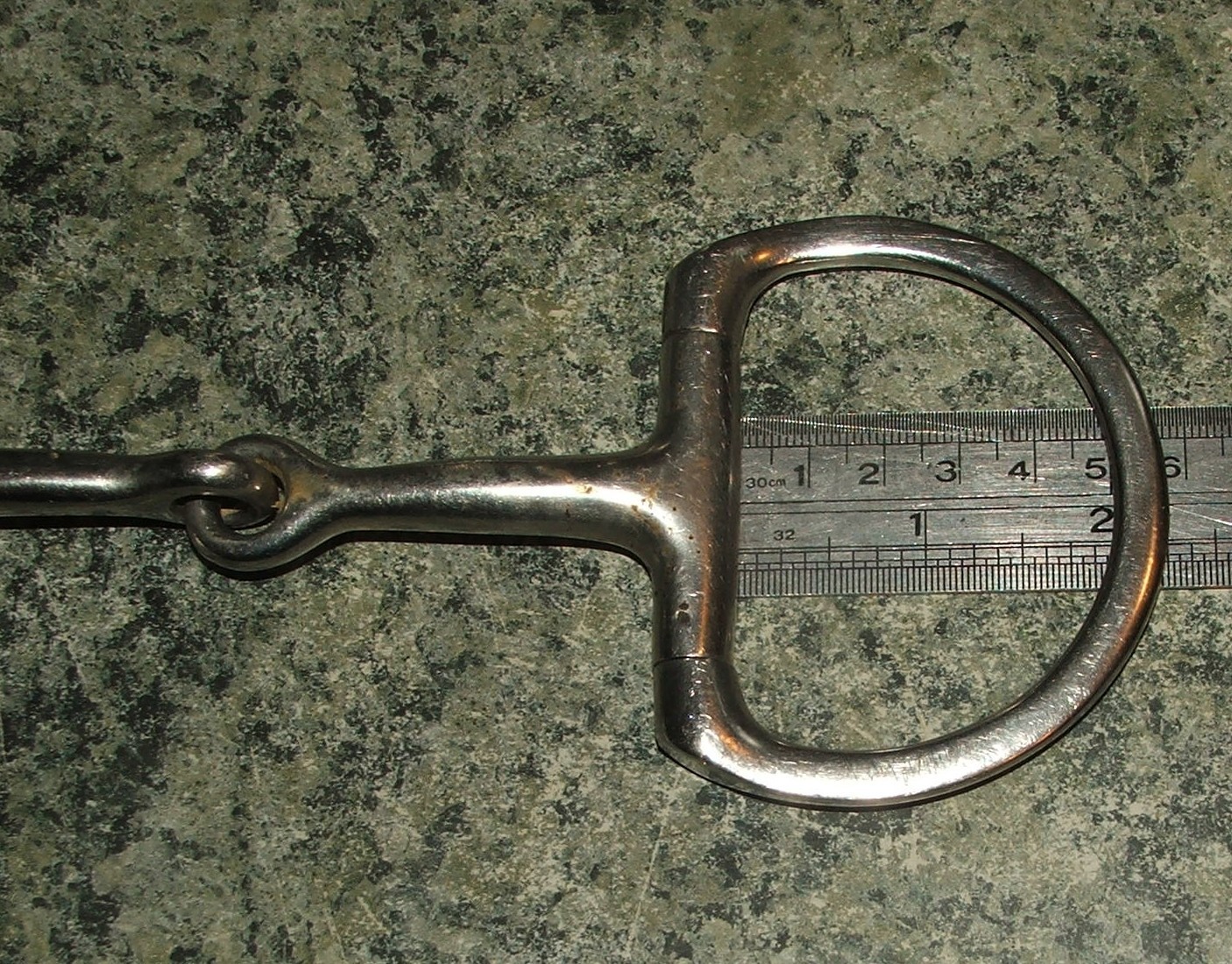 Stainless Steel Used D-Bit 4 3/4 inch Snaffle bit