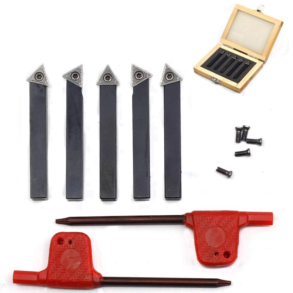 OSCARBIDE 1/4"Mini Lathe Indexable Carbide Turning Tool Holder,Metal...