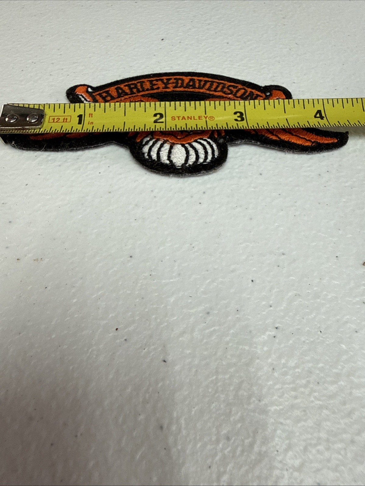 Authentic Vintage Harley-Davidson small Orange Eagle Banner Emblem Patch
