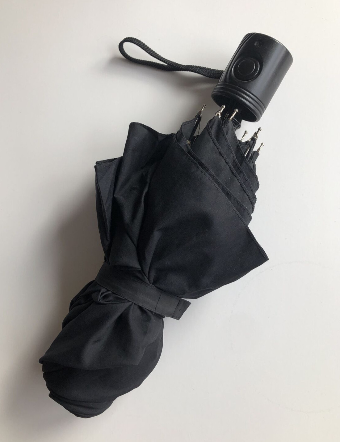 * Compact Black Umbrella, 38 Inches Wide