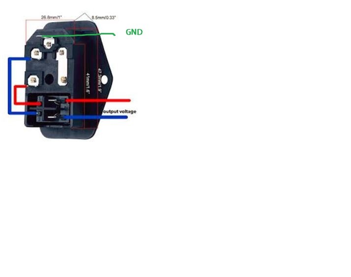 10A 120V Inlet Module Plug Fuse Switch Male Power Socket IEC320 + 7 Terminals
