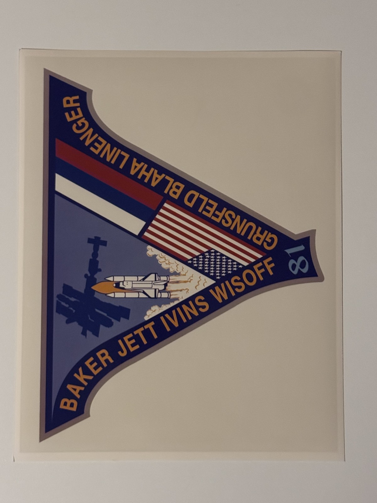 NASA STS-81 Mission Patch Artwork Press Photo
