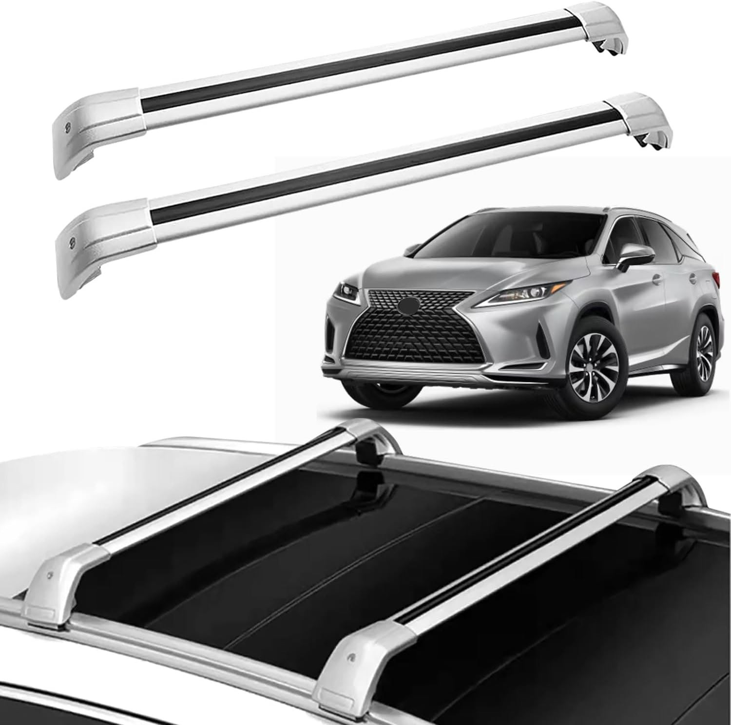 Aluminum Roof Rack Cross Bar Crossbar Fits for Lexus RX RX350L RX450hL 2016-2022