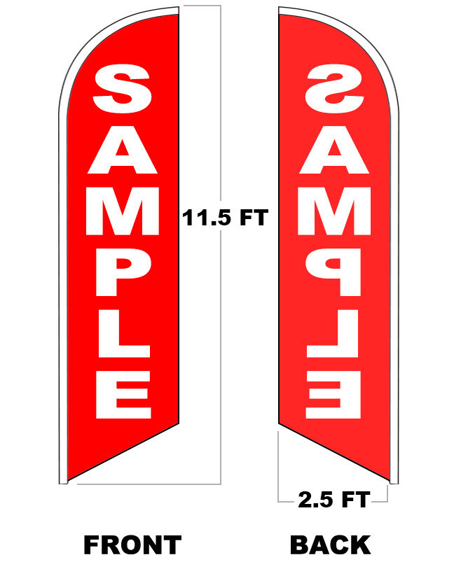 LIQUOR BEER WINE Windless Swooper Flag 2x11.5 ft Tall Feather Banner Sign yb