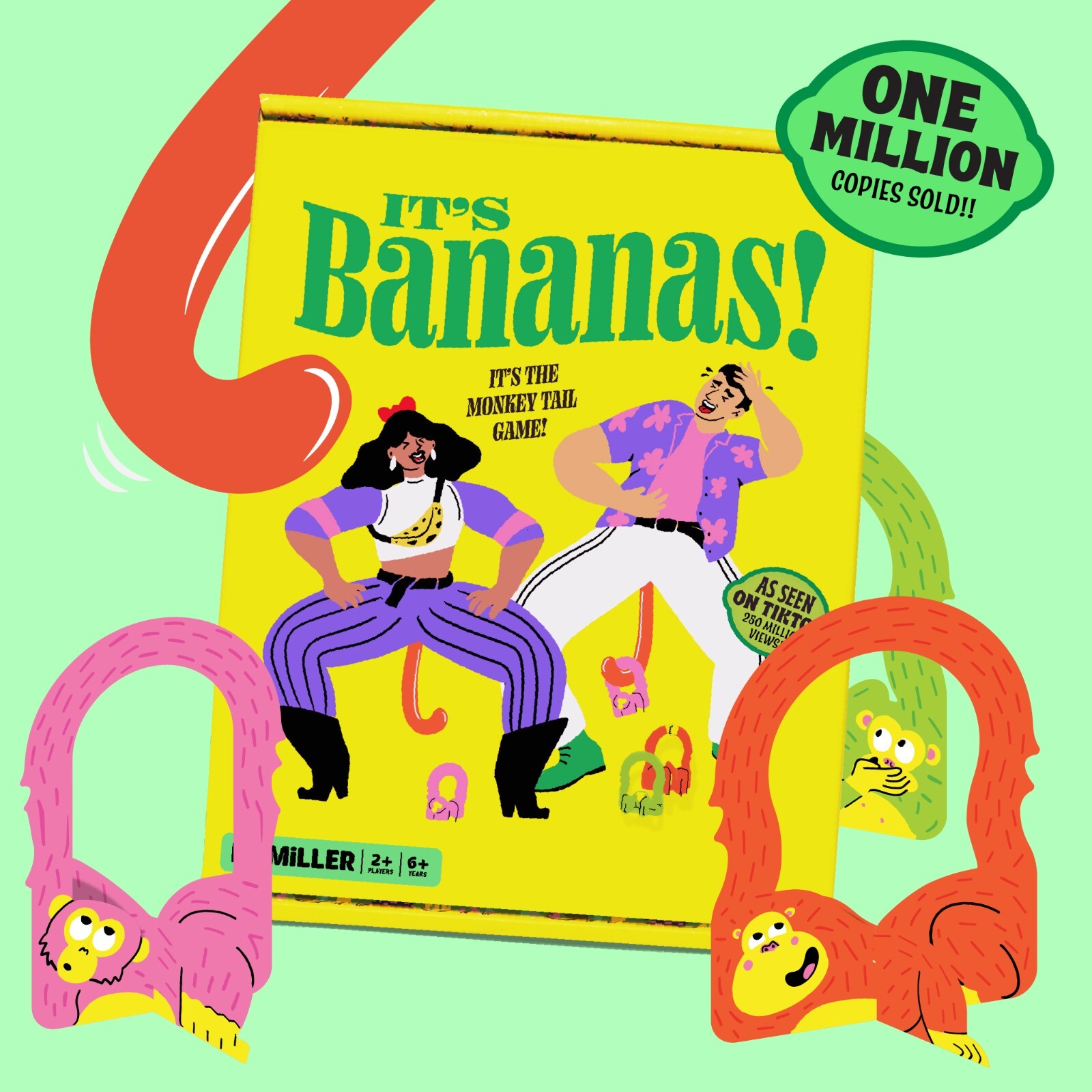 It's Bananas! The Monkey Tail Game - Funny, Fun Party & Family Game for Kids,...
