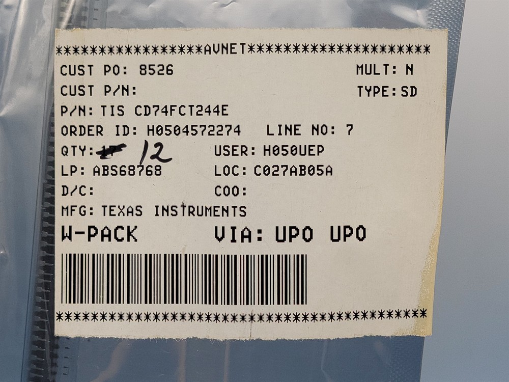 New (12pcs) CD74FCT244E TEXAS INSTRUMENTS IC Logic