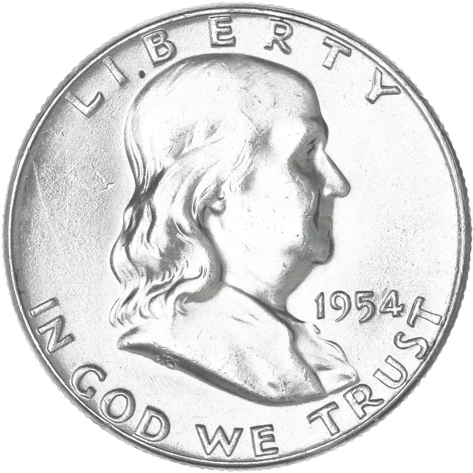 1954 (P) Franklin Half Dollar 90% Silver BU