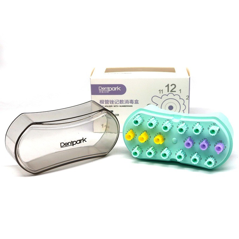 18Hole Root Canal File Counting Box Dental Sterilizer Endo File Block Holder