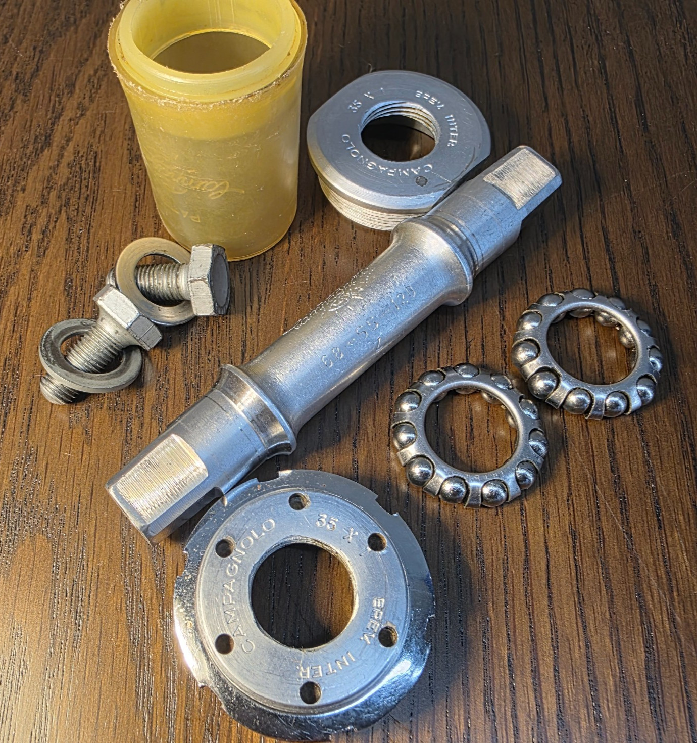 RARE French 35x1 Campagnolo Nuovo Record BB hollow 112mm "Z" 68-SS-120 L'Eroica