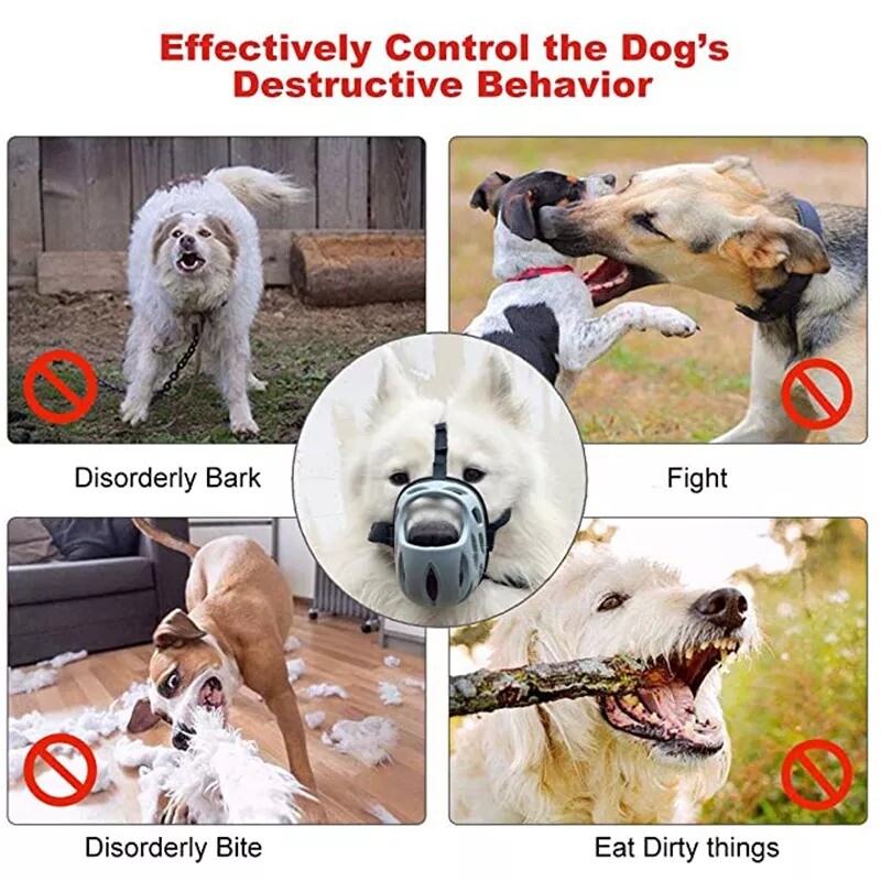 Dog Muzzle Breathable for Small Medium Large Dogs Pet Mask Biting Barking