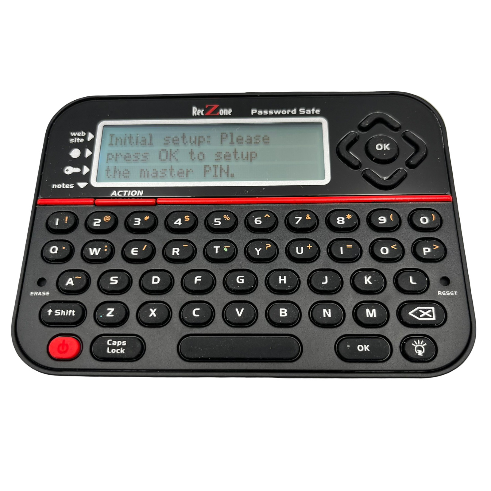RecZone Password Safe #595 Electronic Password Organizer New