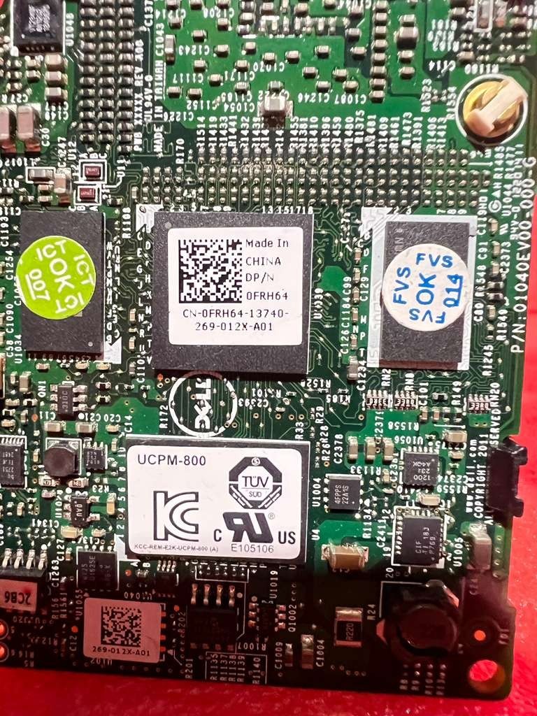 Dell PERC 0FRH64 6Gbps 512MB Mini Mono Raid Controller w Battery
