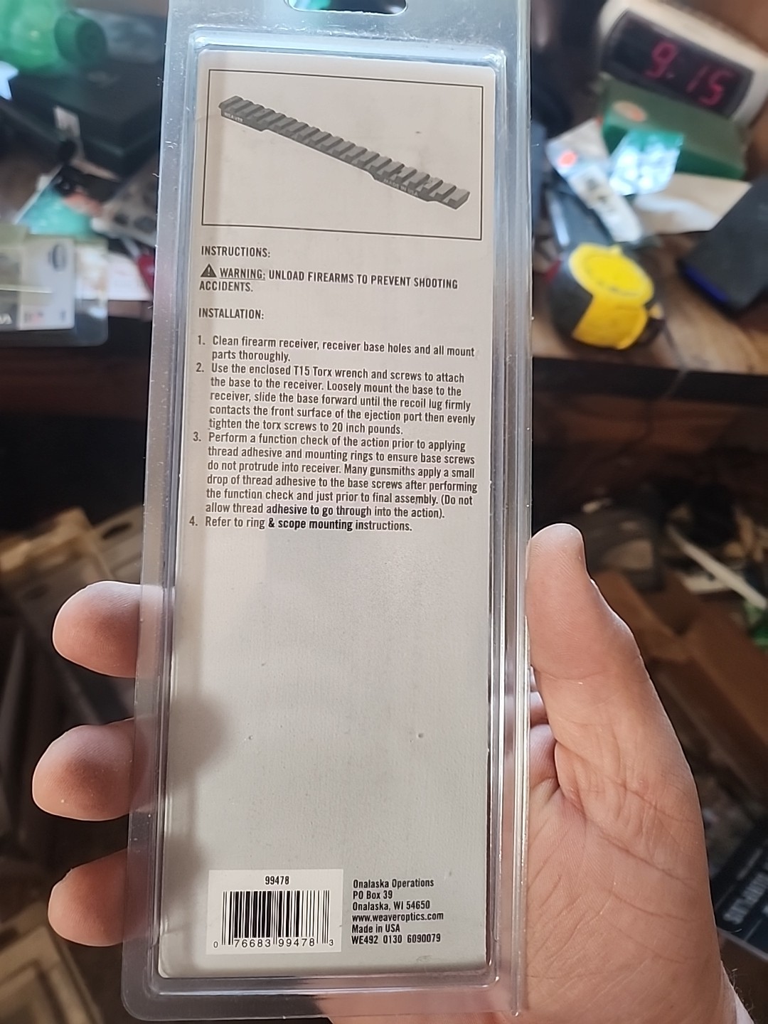 Weaver Tactical Multi Slot Scope Base Winchester 70 S/A 20 MOA