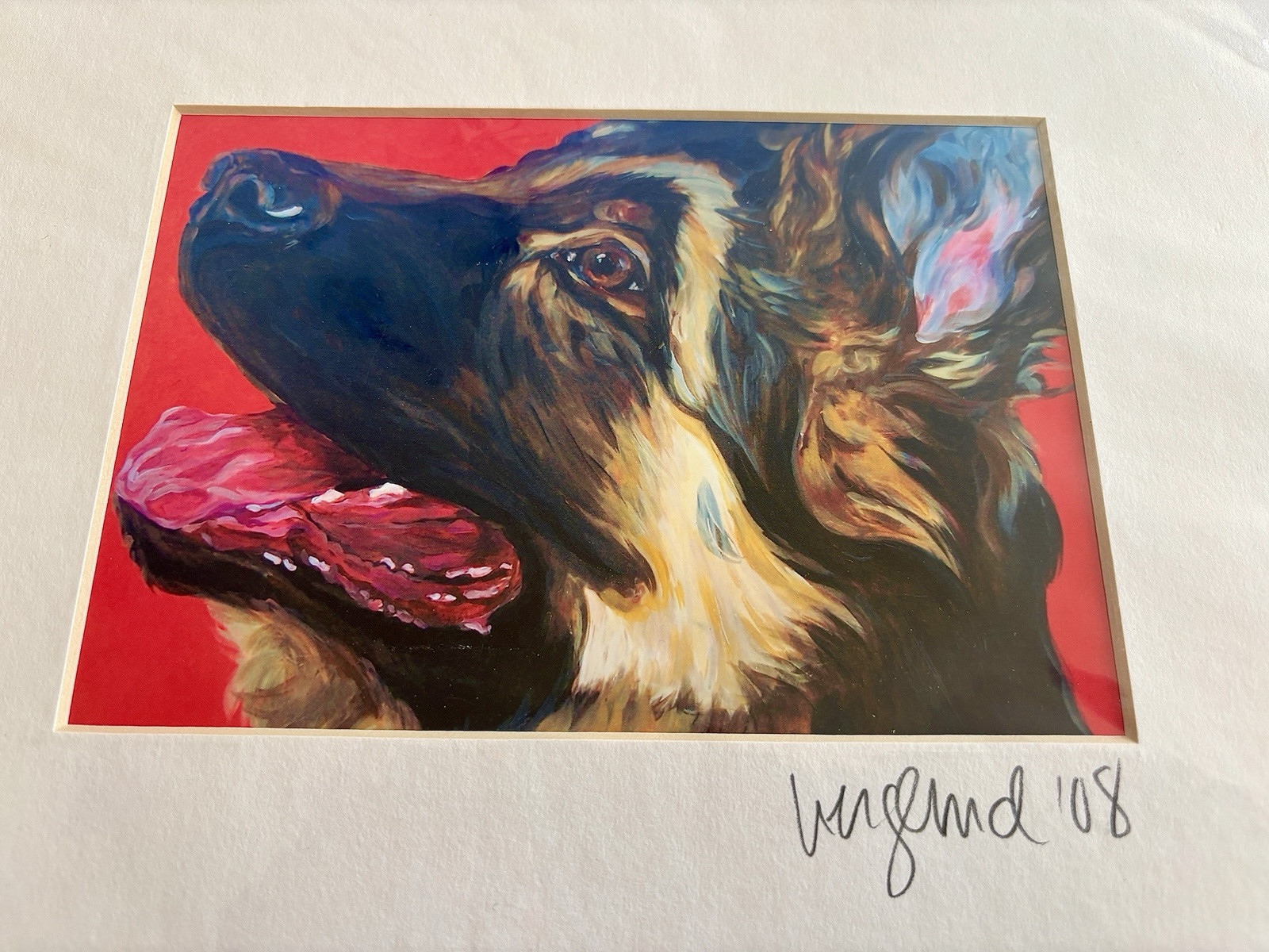 ALLI BELL German Shepherd New Signed 11" x 16"  Dog Print