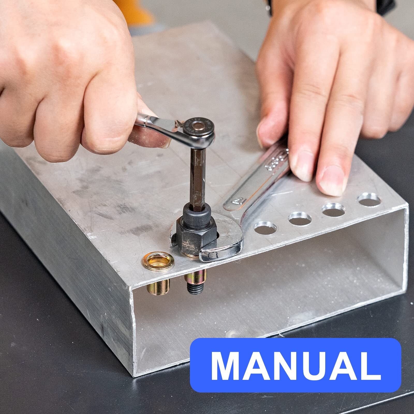 Hand Rivet Nut Gun Head Nuts Simple Installation Manual Riveter Rivnut Tool Kit