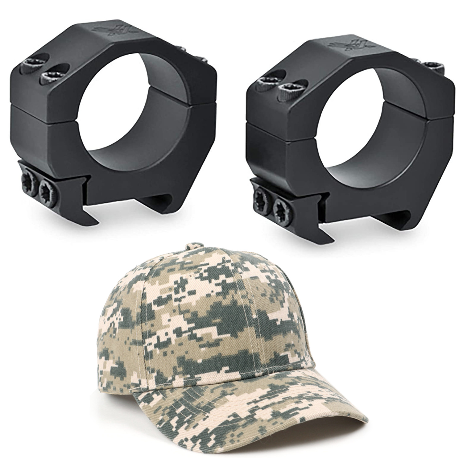 Vortex Optics Precision Matched Wvr and Pic 1 Inch Low Rings Set w/ Free CD Hat