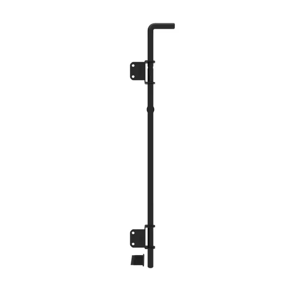 24.75 in. Heavy-Duty Black Metal Fence Drop Ro