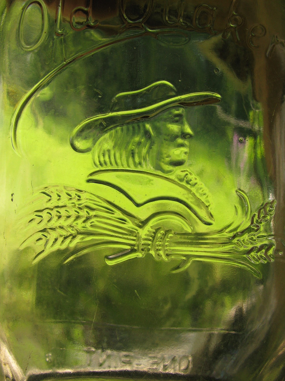 1964 Old Quaker Liquor Bottle with Cap, Flask Style,