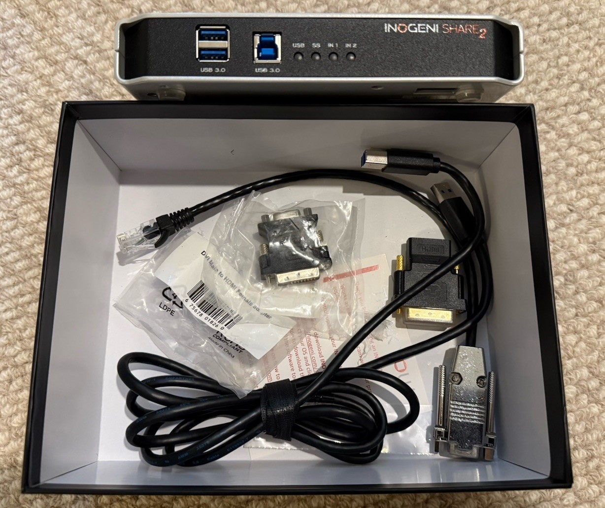 INOGENI SHARE2 HDMI Video Mixer USB 3.0 Capture Device w/ Box Untested
