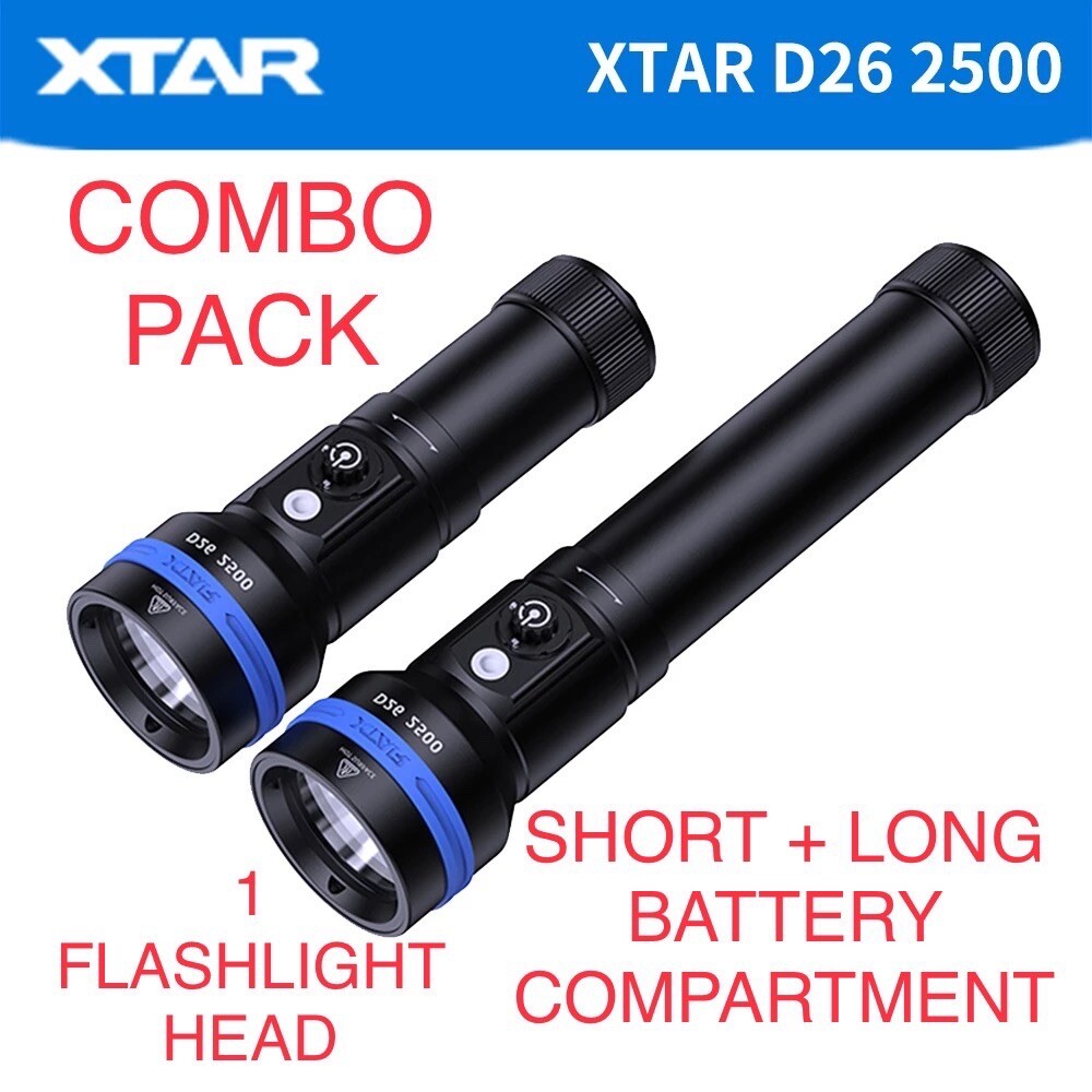 XTAR D26 2500 FULL SET COMBO - SHORT & LONG BATTERY COMPARTMENT + SILICON GREASE