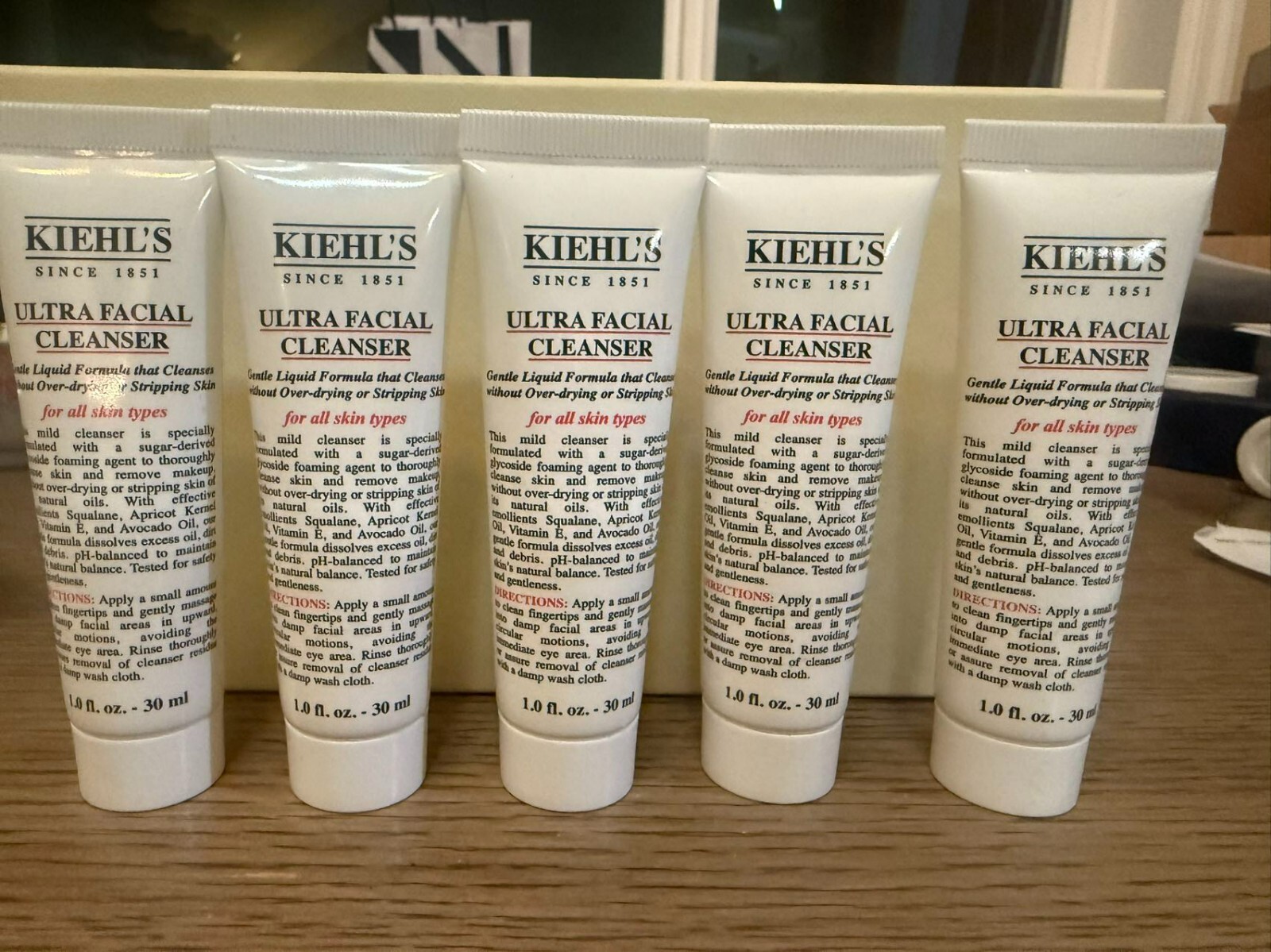 Lot 5 X Kiehl's Ultra Facial Cleanser 1 fl oz/30 mL each Total 150 ML