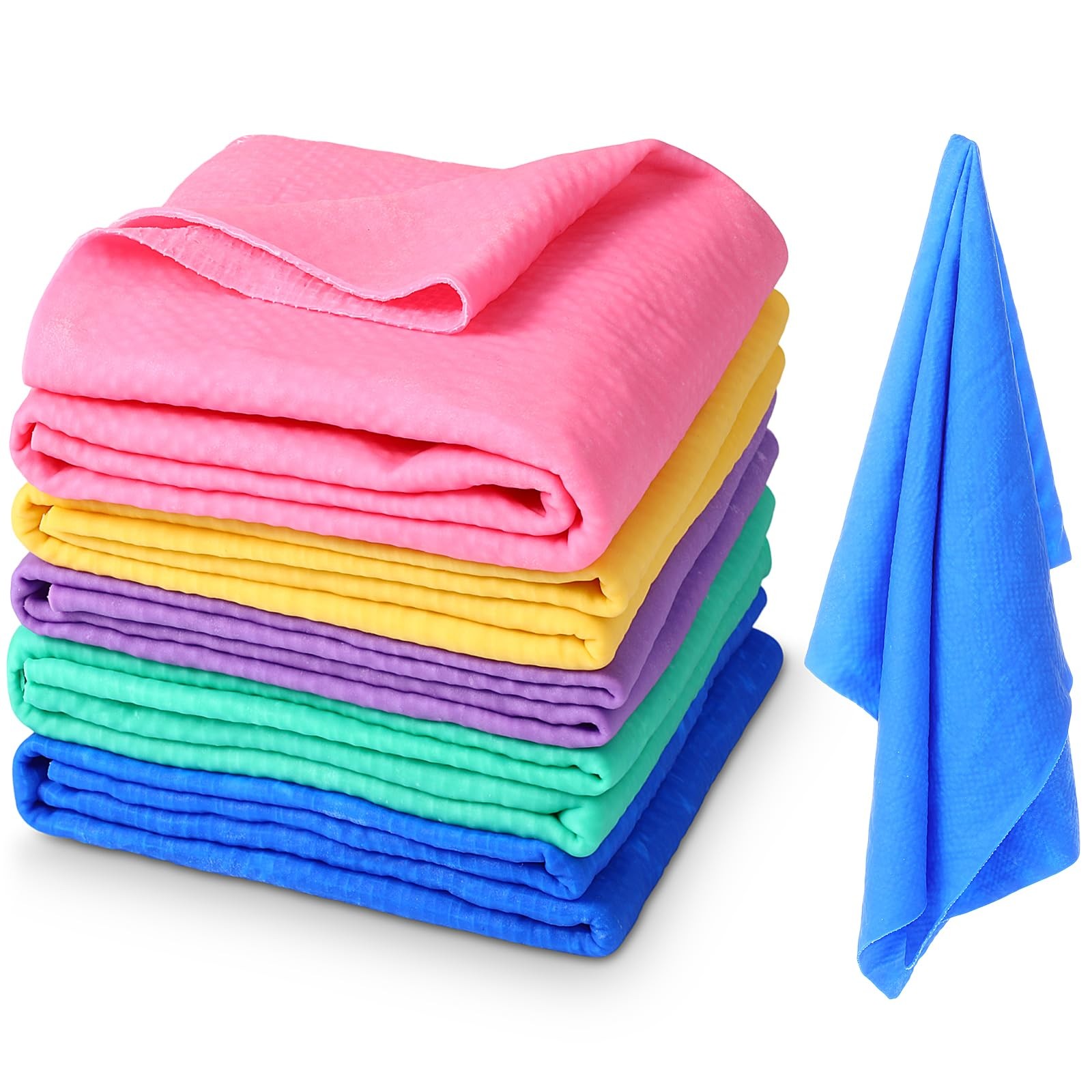 5 Pcs Premium Shammy Cloth Bulk for Car Drying Absorbent Chamois Towel for Ca...