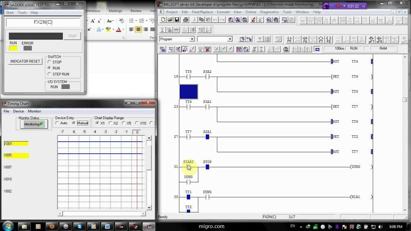Ladder Logic Migro PLC Programming Developer Software w training section DVD