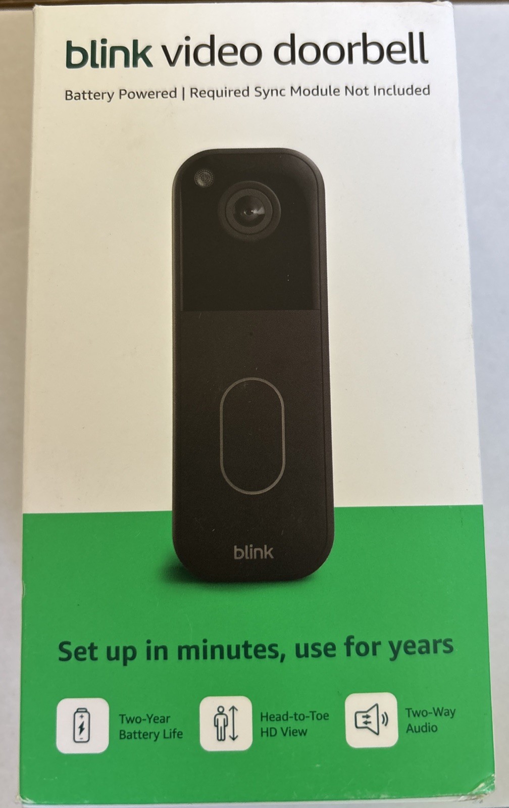 Blink Battery Doorbell Wireless Video Audio Sealed In Box