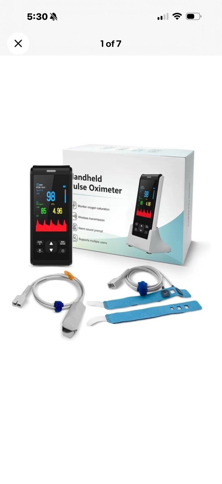 Mugatree Pulse Oximeter Fingertip Infant Pulse Oximeter Overnight New
