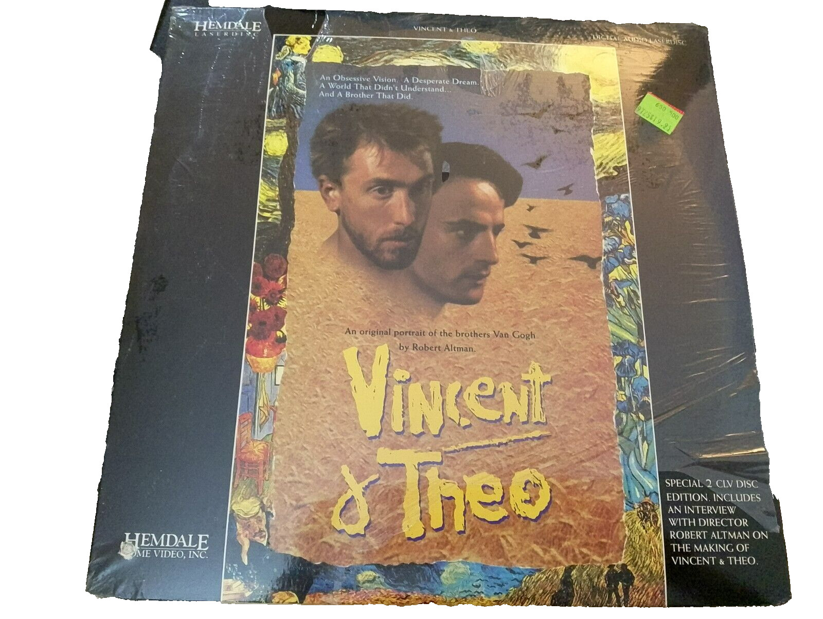 VINCENT & THEO Movie Laserdisc, Never Used, packaging Mostly sealed